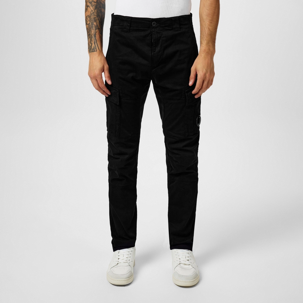 CP Company Sateen Ergonomic Lens Cargo Pants - Black 999